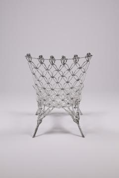 Marcel Wanders Marcel Wander Limited Edition Silver Knotted Rope Chair for Cappellini - 450758