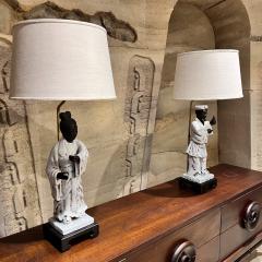 Marcello Fantoni 1950s Marcello Fantoni Asian Figural Table Lamps Italy - 3637360