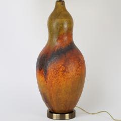 Marcello Fantoni Artisan Ceramic Table Lamp with Volcanic Glaze 1960s - 1963309