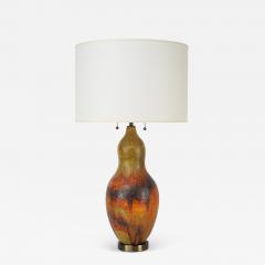 Marcello Fantoni Artisan Ceramic Table Lamp with Volcanic Glaze 1960s - 1963496