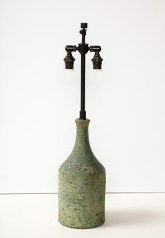 Marcello Fantoni FANTONI LAMP IN TEXTURED PALE GREEN GLAZE - 1790015