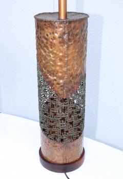 Marcello Fantoni Marcello Fantoni For Raymor Brutalist Copper Table Lamps - 1985977