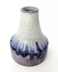 Marcello Fantoni Marcello Fantoni Italian Ceramic Vase with White Blue and Purple Glaze - 818538