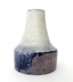 Marcello Fantoni Marcello Fantoni Italian Ceramic Vase with White Blue and Purple Glaze - 818541