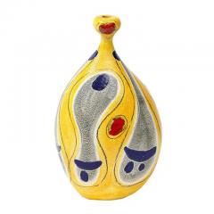 Marcello Fantoni Marcello Fantoni Lamp Base Ceramic Abstract Yellow Blue Signed - 3919857