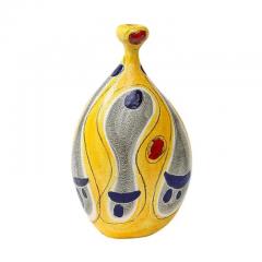 Marcello Fantoni Marcello Fantoni Lamp Base Ceramic Abstract Yellow Blue Signed - 3919858