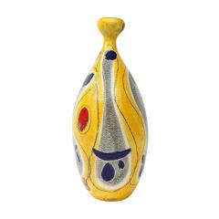 Marcello Fantoni Marcello Fantoni Lamp Base Ceramic Abstract Yellow Blue Signed - 3919860