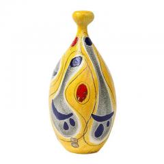 Marcello Fantoni Marcello Fantoni Lamp Base Ceramic Abstract Yellow Blue Signed - 3919862