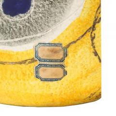 Marcello Fantoni Marcello Fantoni Lamp Base Ceramic Abstract Yellow Blue Signed - 3919863