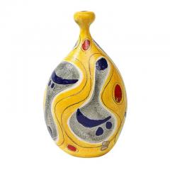 Marcello Fantoni Marcello Fantoni Lamp Base Ceramic Abstract Yellow Blue Signed - 3919865