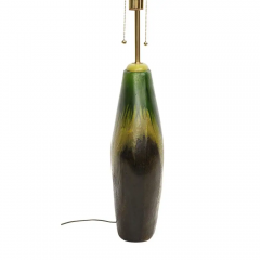 Marcello Fantoni Marcello Fantoni Lamp Ceramic Green Yellow Earth Tones Signed - 3101269