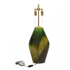 Marcello Fantoni Marcello Fantoni Lamp Ceramic Green Yellow Earth Tones Signed - 3101270