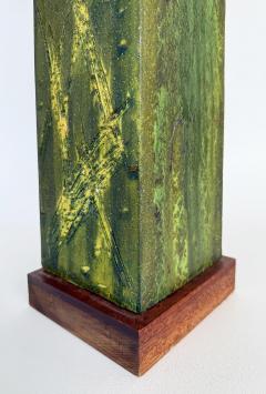 Marcello Fantoni Overscale Mid century Marcello Fantoni Ceramic Table Lamp Vintage Custom Shade - 4342165