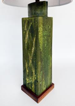 Marcello Fantoni Overscale Mid century Marcello Fantoni Ceramic Table Lamp Vintage Custom Shade - 4342170