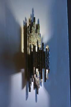 Marcello Fantoni Pair Of Metal Brutalist Style Sconces By Marcello Fantoni 1960s - 2062070