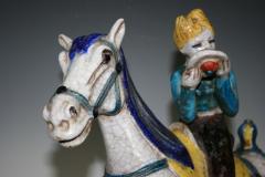 Marcello Fantoni Rare Mid Century Marcello Fantoni Ceramic Horse and Cowboy Figure - 455222