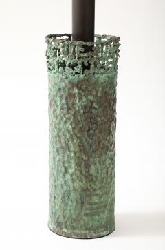 Marcello Fantoni Verdigris Copper Lamp by Marcello Fantoni - 4517942