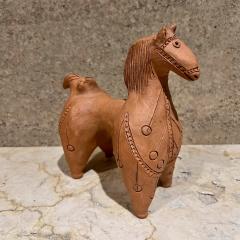 Marcello Fantoni Vintage Handmade Terracotta Art Pottery Warrior Horse Sculpture - 3746343