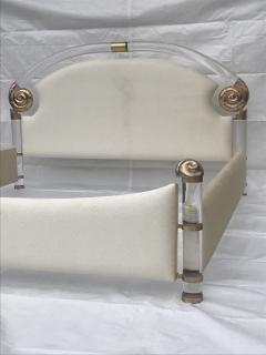 Marcello Mioni Brass and Lucite King Size Bed by Marcello Mioni - 608882