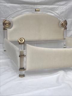 Marcello Mioni Brass and Lucite King Size Bed by Marcello Mioni - 608883