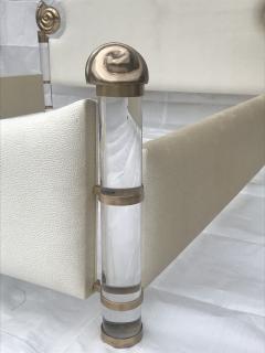Marcello Mioni Brass and Lucite King Size Bed by Marcello Mioni - 608886