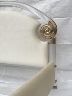 Marcello Mioni Brass and Lucite King Size Bed by Marcello Mioni - 608887