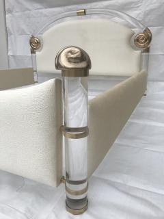 Marcello Mioni Brass and Lucite King Size Bed by Marcello Mioni - 608891