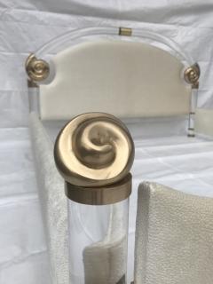 Marcello Mioni Brass and Lucite King Size Bed by Marcello Mioni - 608892