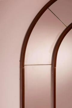 Marcello Piacentini Large mirror in Rationalist style mirrored glass and wood Italy 1930s - 4147274