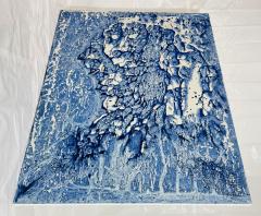 Marco Schmidli Marco Schmidli 60x48 Blue Abstract Acrylic Painting on Canvas Signed Dated - 4727359
