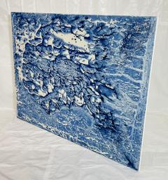 Marco Schmidli Marco Schmidli 60x48 Blue Abstract Acrylic Painting on Canvas Signed Dated - 4727360