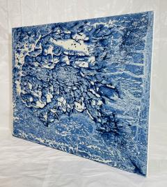 Marco Schmidli Marco Schmidli 60x48 Blue Abstract Acrylic Painting on Canvas Signed Dated - 4727362
