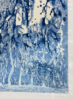 Marco Schmidli Marco Schmidli 60x48 Blue Abstract Acrylic Painting on Canvas Signed Dated - 4727364