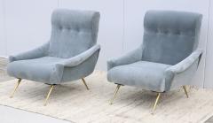 Marco Zanuso 1960s Mid Century Modern Italian Lounge Chairs In Mohair Fabric - 3224753