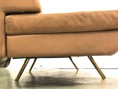 Marco Zanuso Italian Midcentury Sleep o Matic Leather Sofa Couch Marco Zanuso Arflex - 1683825