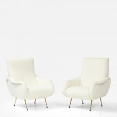 Marco Zanuso Lady Style Pair of Lounge Chairs Italy circa 1955 - 3435115