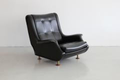 Marco Zanuso MARCO ZANUSO BLACK LEATHER REGENT CHAIR - 1423600