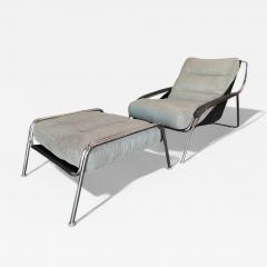 Marco Zanuso Maggiolina Armchair with Ottoman in Metal Fabric Marco Zanuso Lot 315 - 4634573