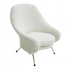 Marco Zanuso Marco Zanuso By Arflex MidCentury Martingala Pair of White Italian Armchairs - 1039371