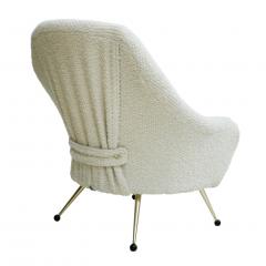 Marco Zanuso Marco Zanuso By Arflex MidCentury Martingala Pair of White Italian Armchairs - 1039372