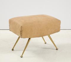 Marco Zanuso Marco Zanuso Leather Brass Ottomans - 2024459
