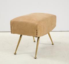 Marco Zanuso Marco Zanuso Leather Brass Ottomans - 2024461