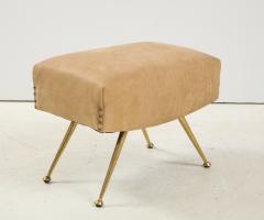 Marco Zanuso Marco Zanuso Leather Brass Ottomans - 2024463