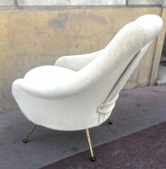 Marco Zanuso Marco Zanuso Vintage Lounge Chair model Martingale Covered in Mohair Velvet - 665285