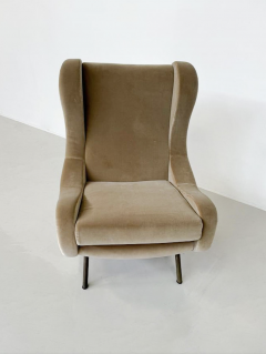 Marco Zanuso Mid Century Modern Armchair by Marco Zanuso Italy 1960s New Upholstery - 3341051