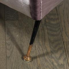 Marco Zanuso Mid Century Modern Lounge Chair in Lavender Velvet Attributed to Marco Zanuso - 1950102