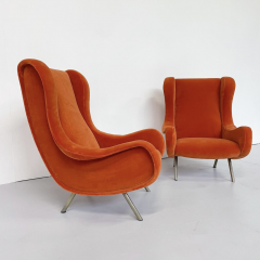 Marco Zanuso Mid Century Modern Pair of Senior Armchairs by Marco Zanuso for Arlfex - 3535402