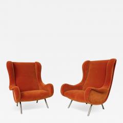 Marco Zanuso Mid Century Modern Pair of Senior Armchairs by Marco Zanuso for Arlfex - 3536245