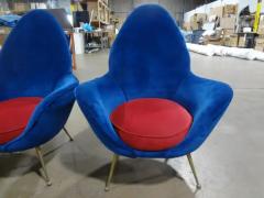 Marco Zanuso Pair Of Italian Modern Lounge Chairs By Marco Zanuso - 3668110