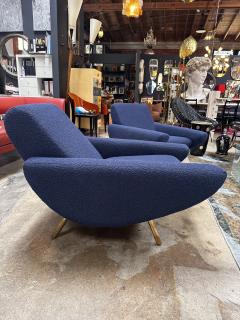 Marco Zanuso Pair of 2 Mid Century Italian Armchairs In Style of Zanuso 1960 - 3262242